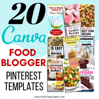 Create eye-catching pins for your food blog content and recipes. These Pinterest templates are easy to your and completely customizable in Canva. Easily change photos, colors and fonts. These templates are 1:2 Ratio (600 x 1260). Easily create pins in minutes with these easy to use Canva templates. Canva is a free online design software.