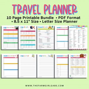 Family Vacation Travel Planner – Farm Girl Designs