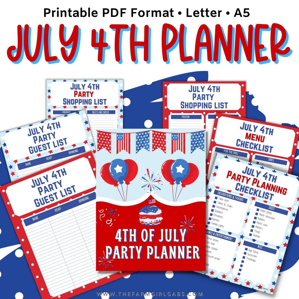 Plan an epic Fourth of July Celebration. This July 4th Party Planner will help you plan all the details from your patriotic party menu to your guest list.