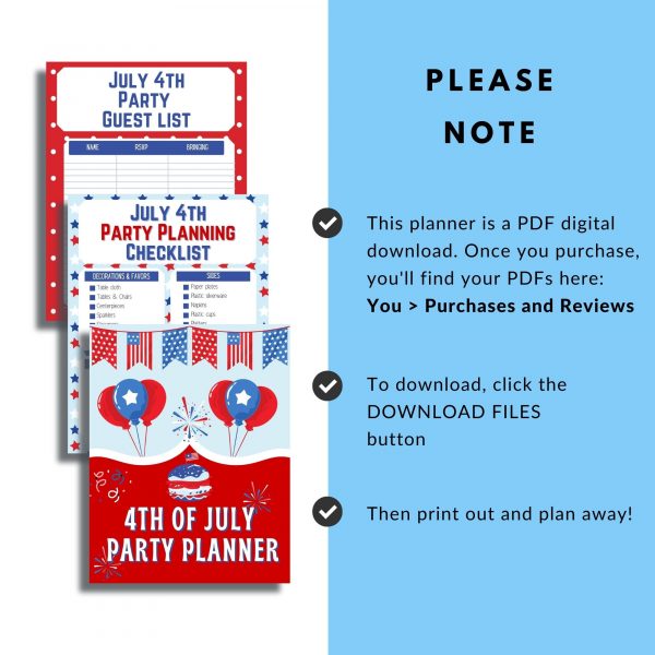 Plan an epic Fourth of July Celebration. This July 4th Party Planner will help you plan all the details from your patriotic party menu to your guest list.