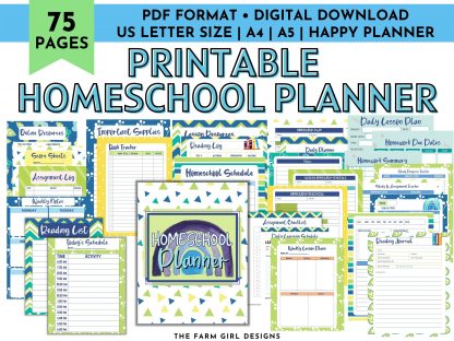 printable homeschool planner