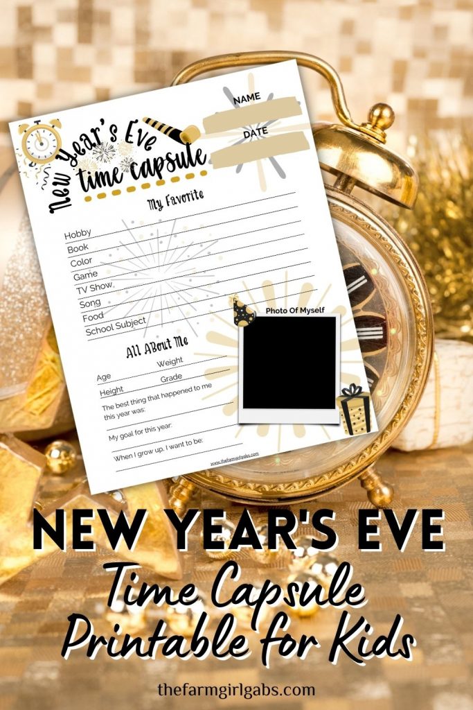 New Year’s Eve Time Capsule Printable – Farm Girl Designs