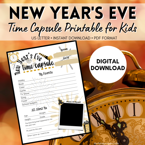 New Year's Eve Time Capsule Printable