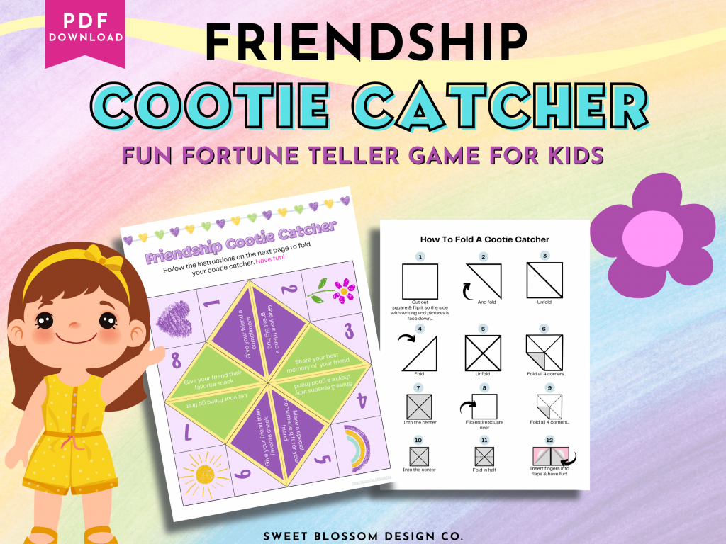 Fun friendship Activity for kids. Make learning fun. This Friendship Fortune Teller / Cootie Catcher / Joke Teller is designed to print on US Letter (8.5 x 11") Paper. Fun Friendship Joke fortune teller for kids. Instant Download - PDF Format