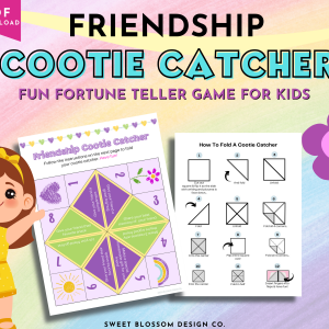 Fun friendship Activity for kids. Make learning fun. This Friendship Fortune Teller / Cootie Catcher / Joke Teller is designed to print on US Letter (8.5 x 11") Paper. Fun Friendship Joke fortune teller for kids. Instant Download - PDF Format