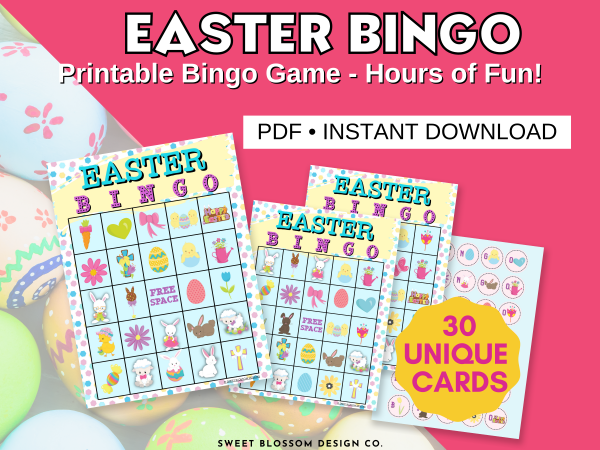 Easter bingo game for kids